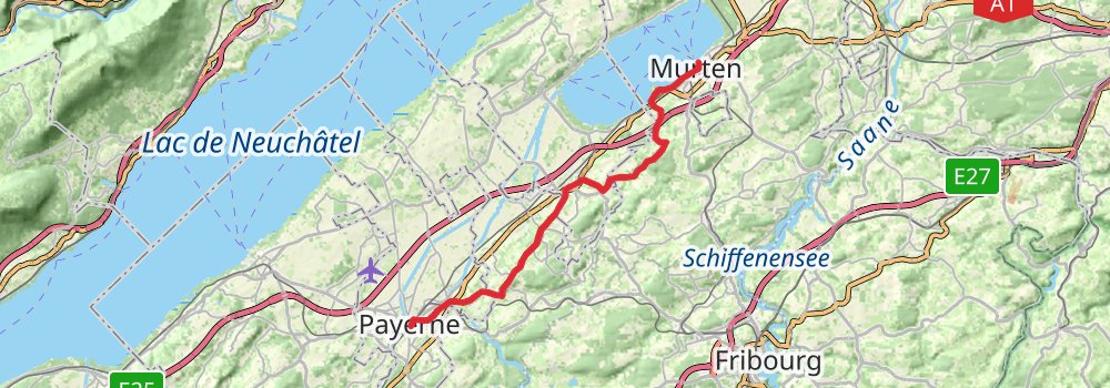 Camino Basel-Geneva via Biel stage 5 Map