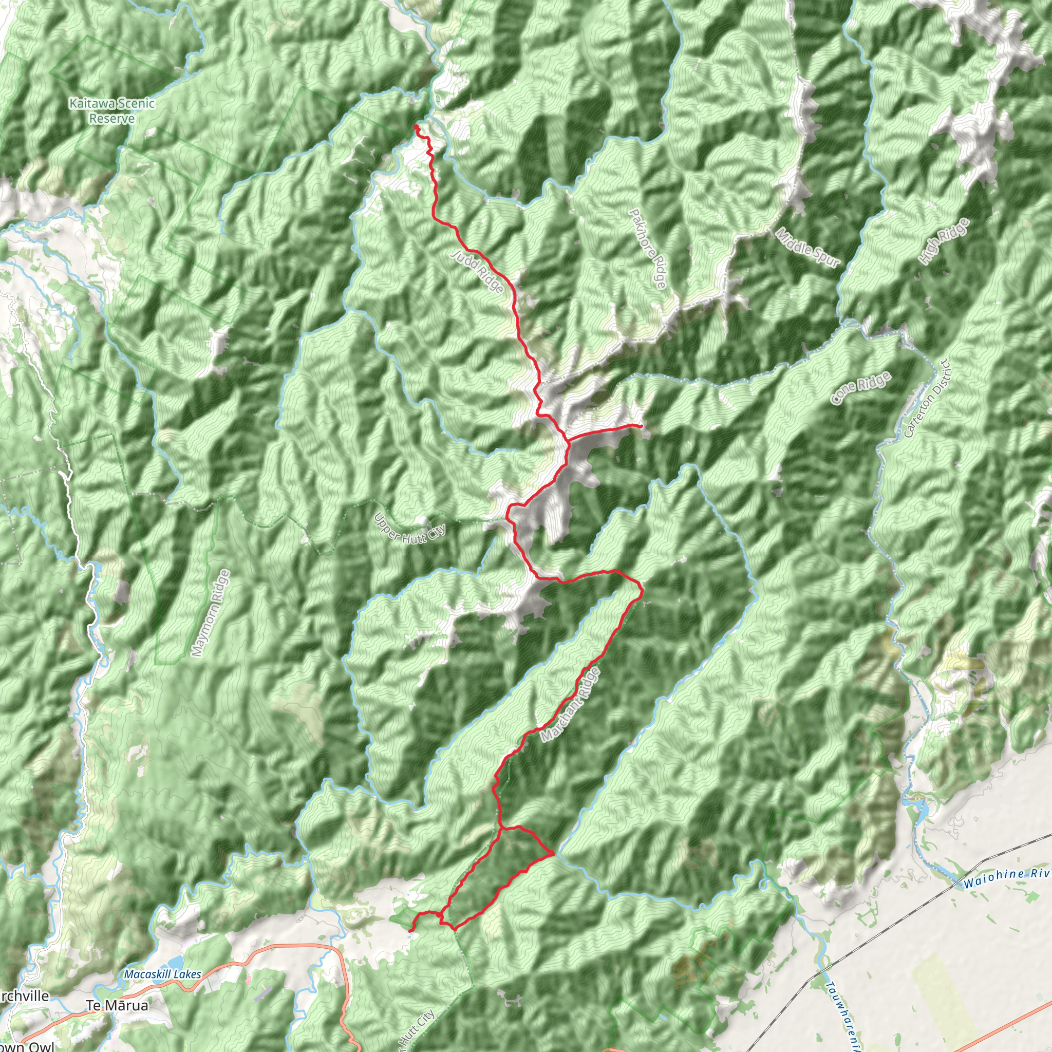 Tararua Southern Crossing mobile static map
