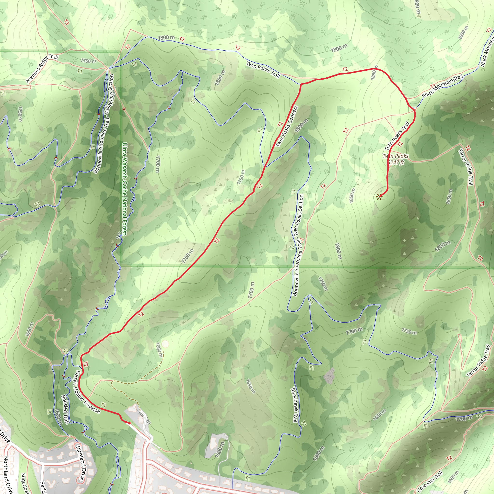 Twin Peaks via Twin Peaks Connect mobile static map