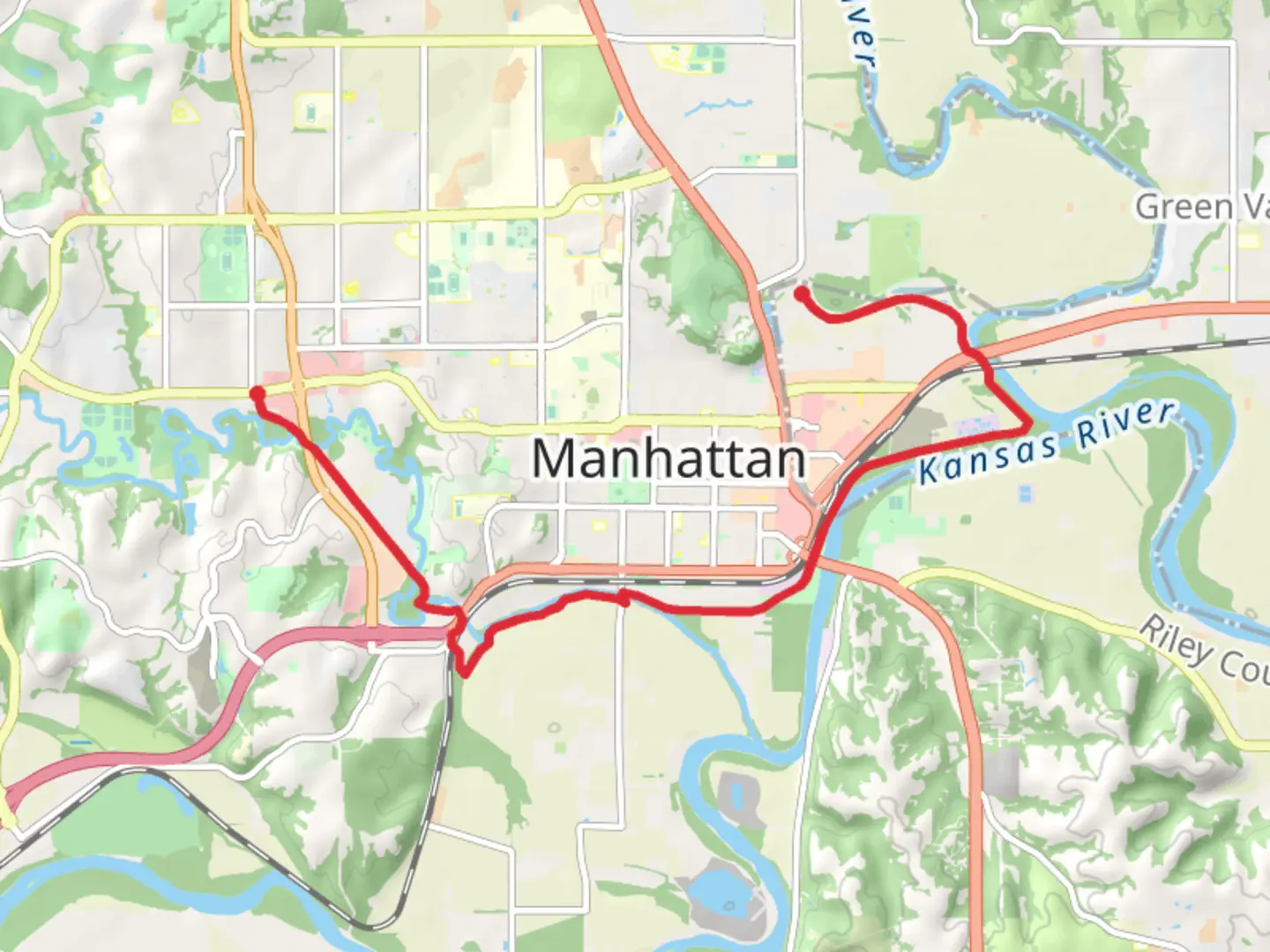 An image depicting the trail Linear Trail and its surrounding area.