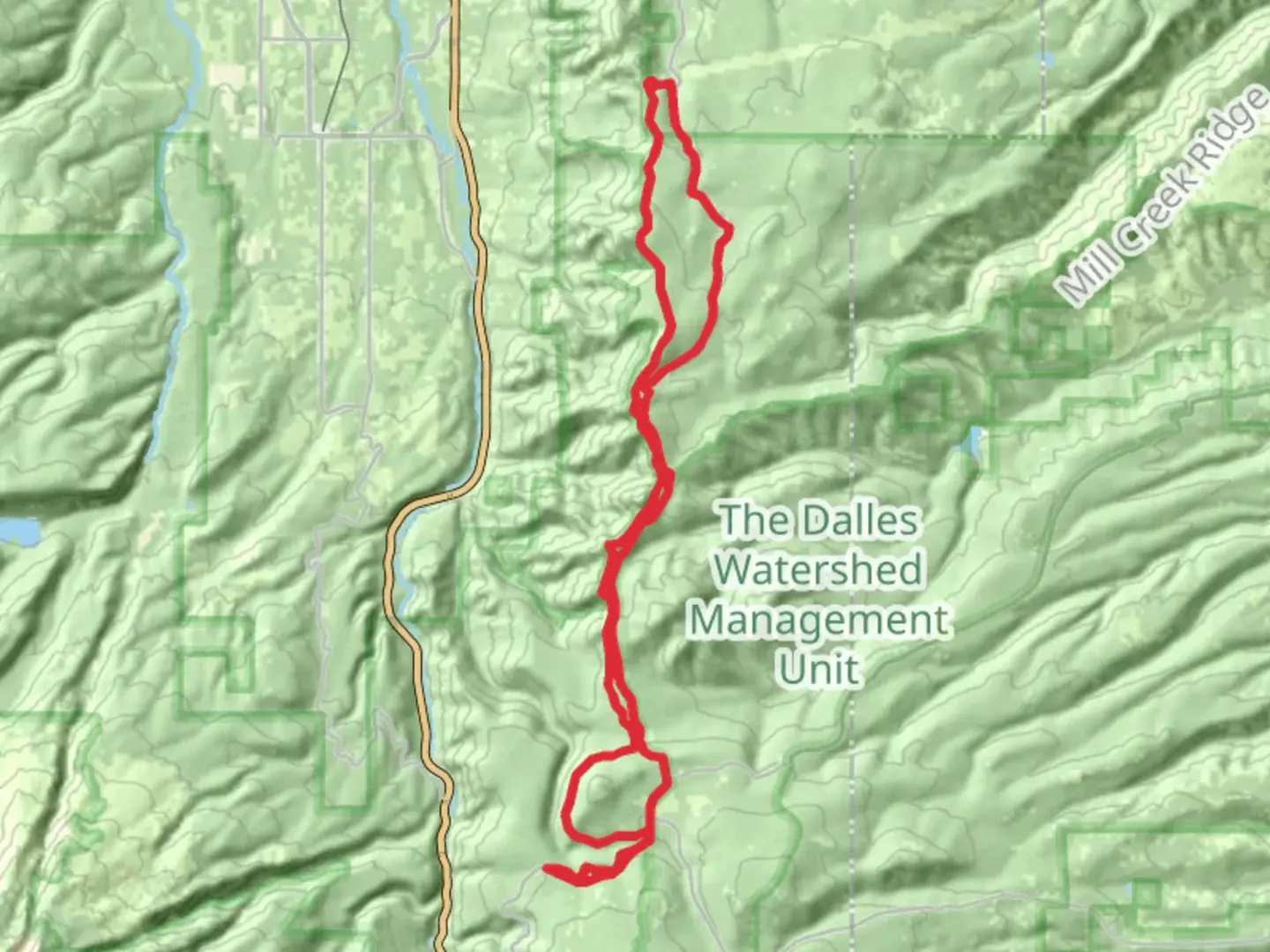 An image depicting the trail Long Prairie, Cooks Meadow and Surveyor's Ridge Loop Trail and its surrounding area.