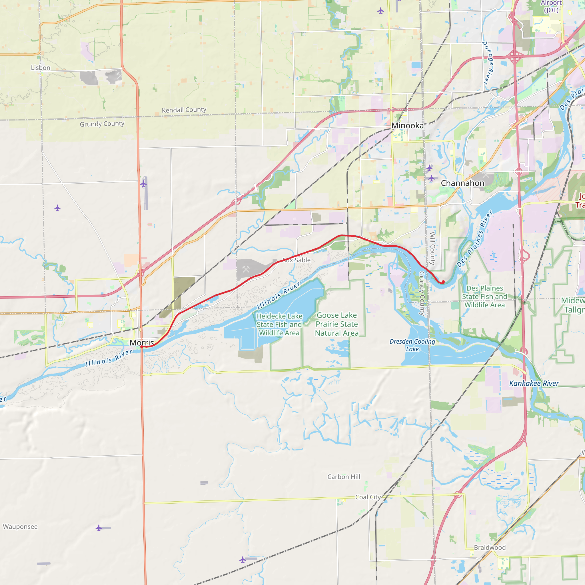 Illinois and Michigan Trail mobile static map