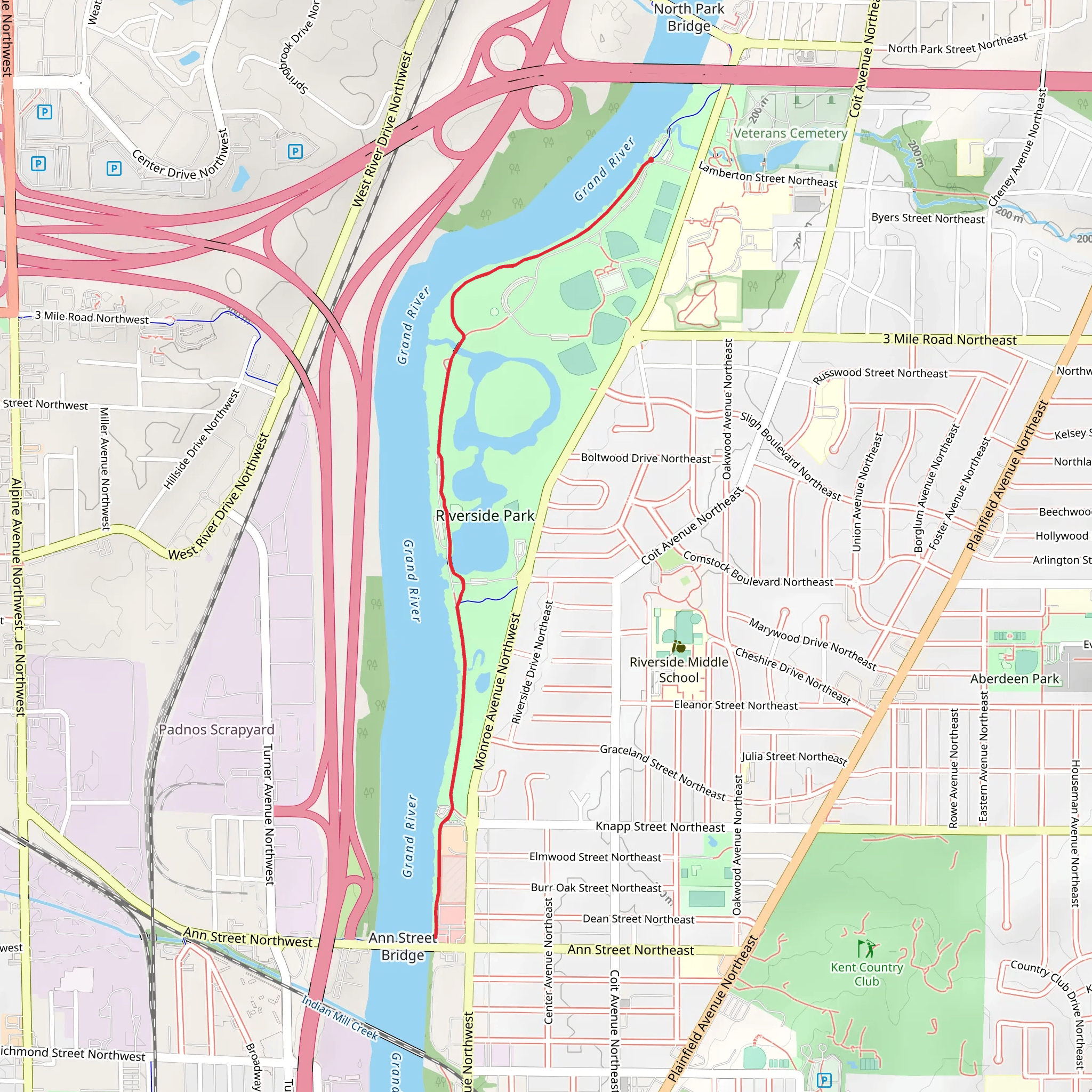 Riverside Park Drive Northwest mobile static map