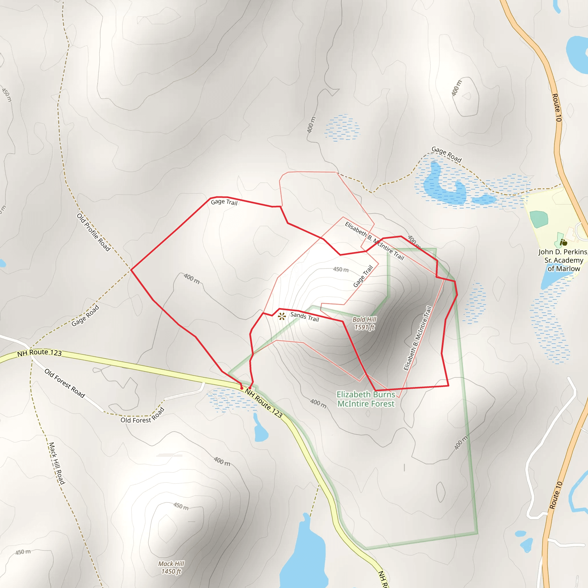 Bald Hill Loop mobile static map