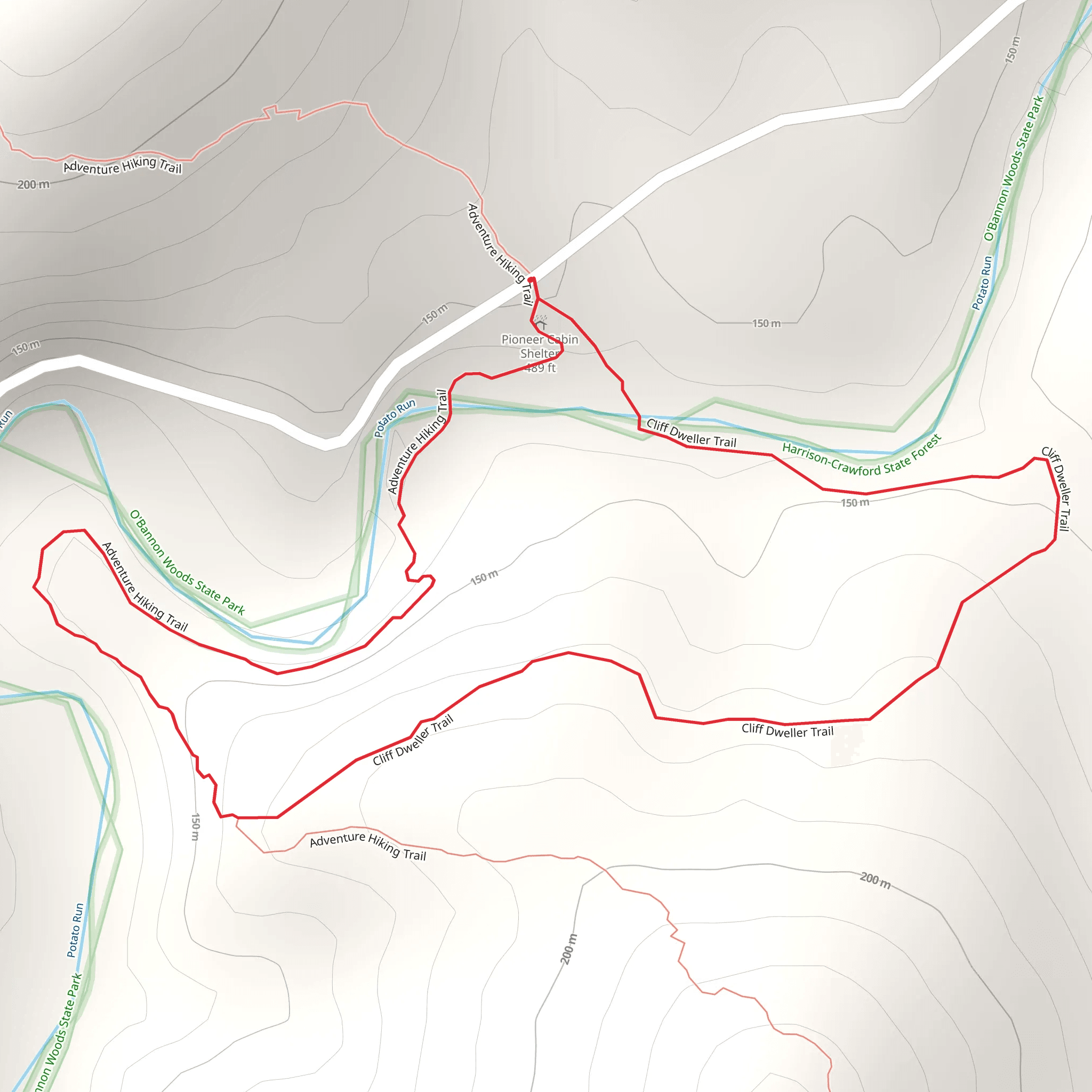 Cliff Dweller Loop Trail mobile static map
