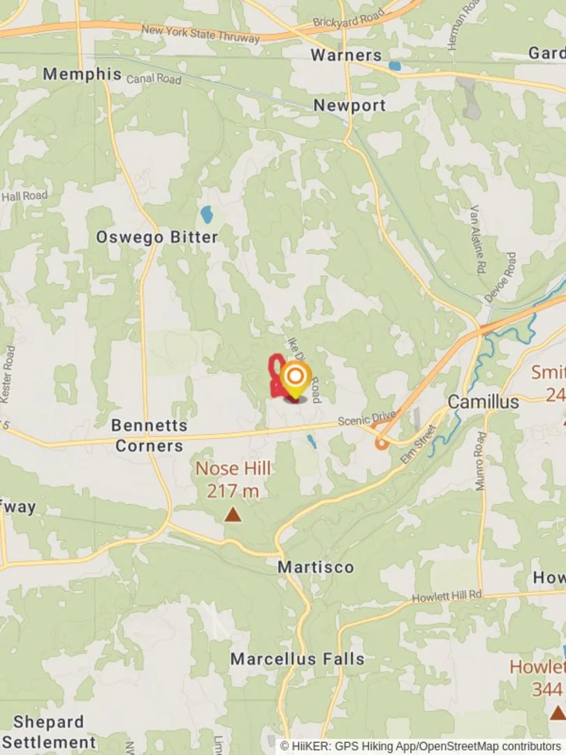 An image depicting the trail Shire Way Loop and its surrounding area.