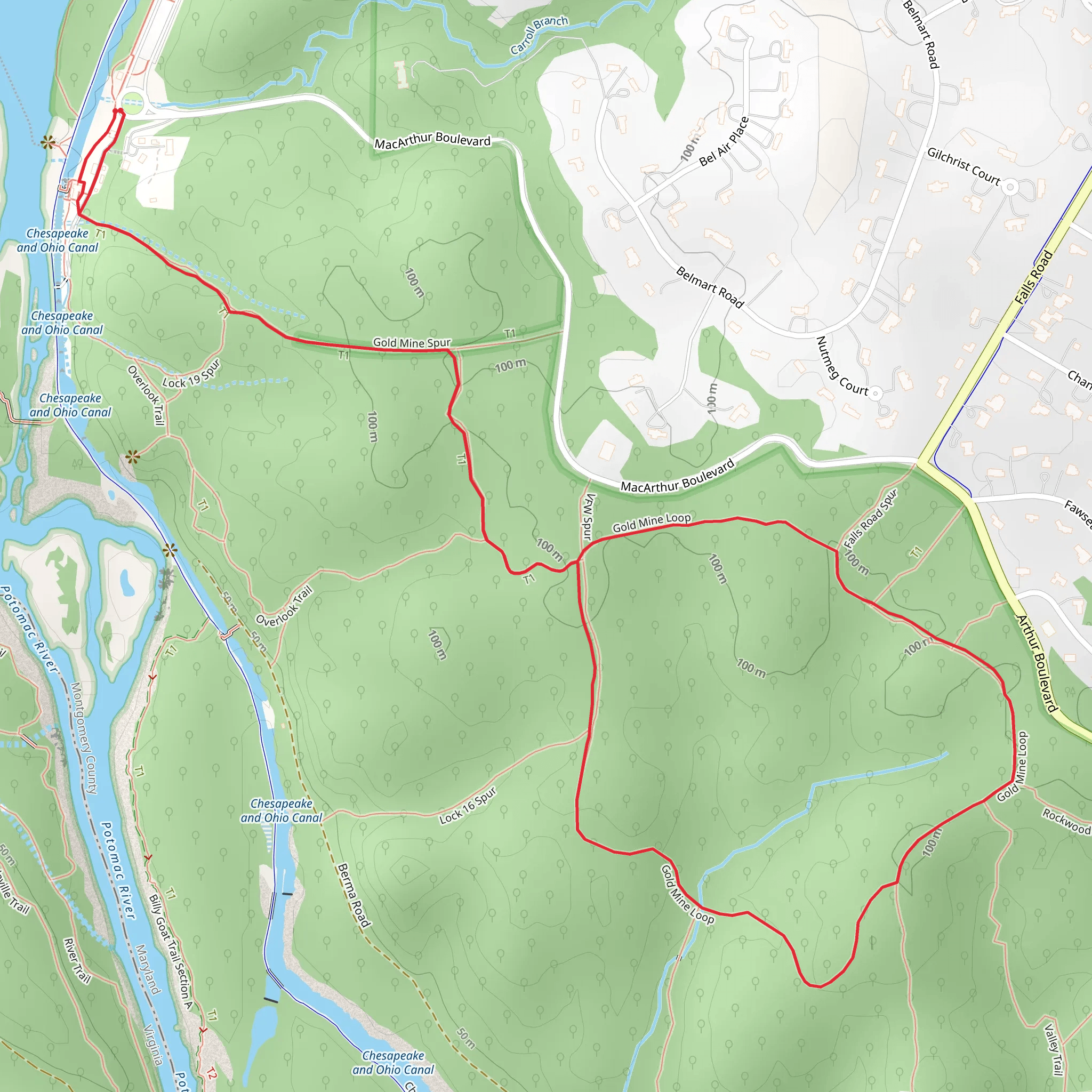 Gold Mine Loop mobile static map