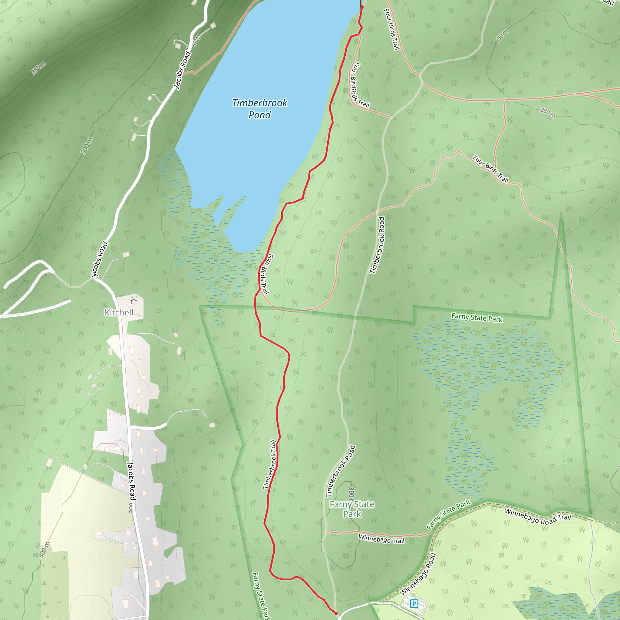 Timberbrook Lake East Shore Walk mobile static map