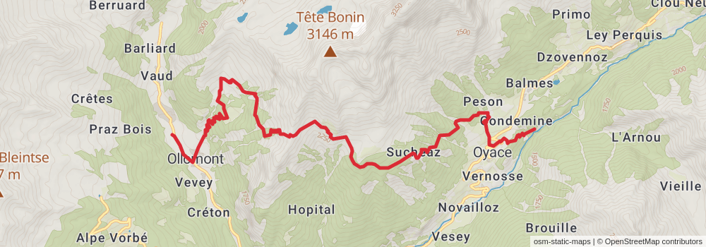 Sentiero Italia - Alps Section stage 134 Map