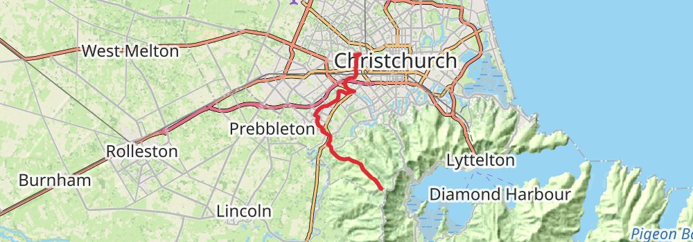 The Christchurch 360 Trail stage 6 Map