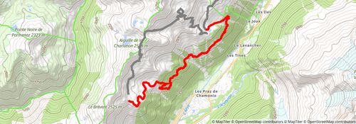 Tour du Mont Blanc alt 23 Map