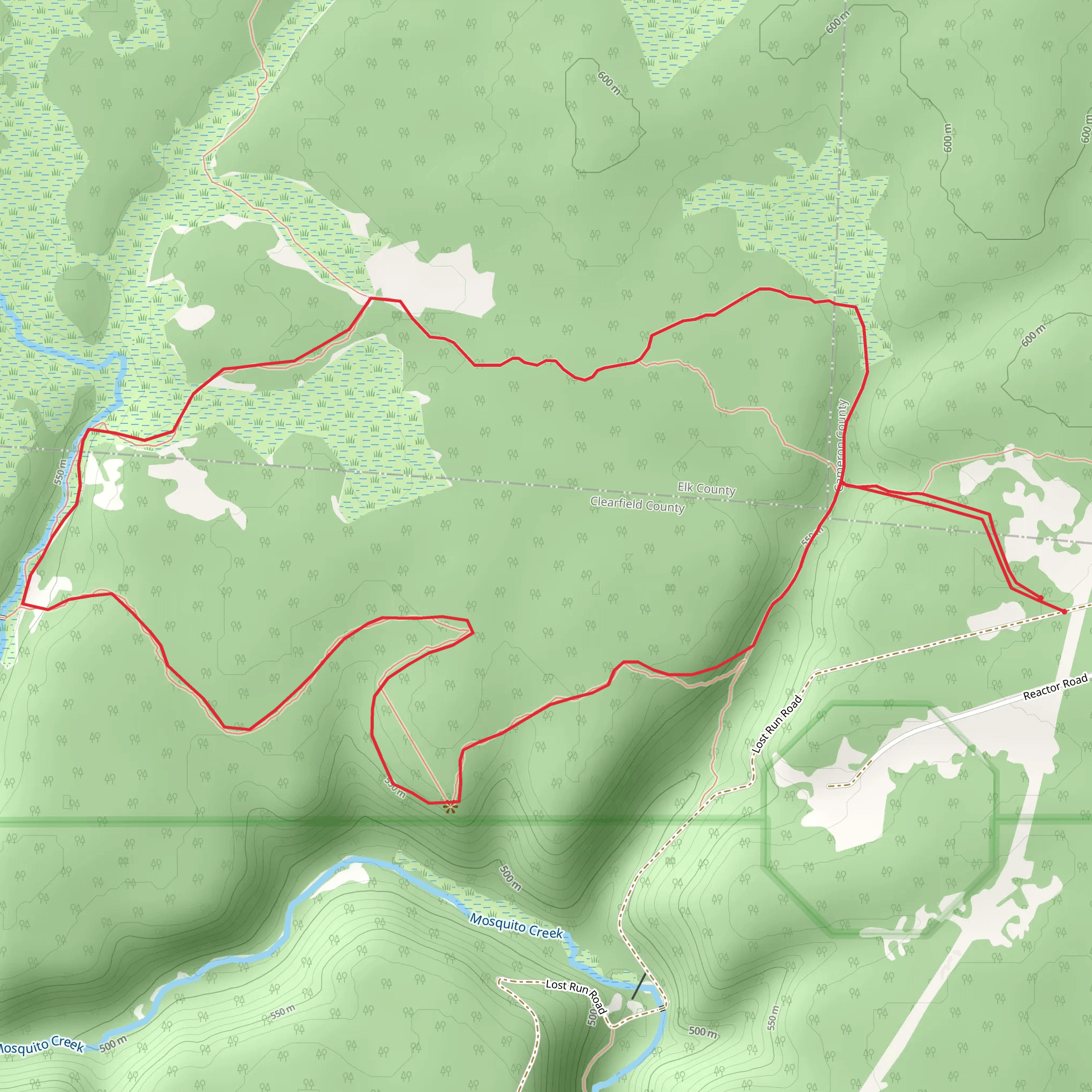 Meeker Run and Mosquito Creek Loop mobile static map