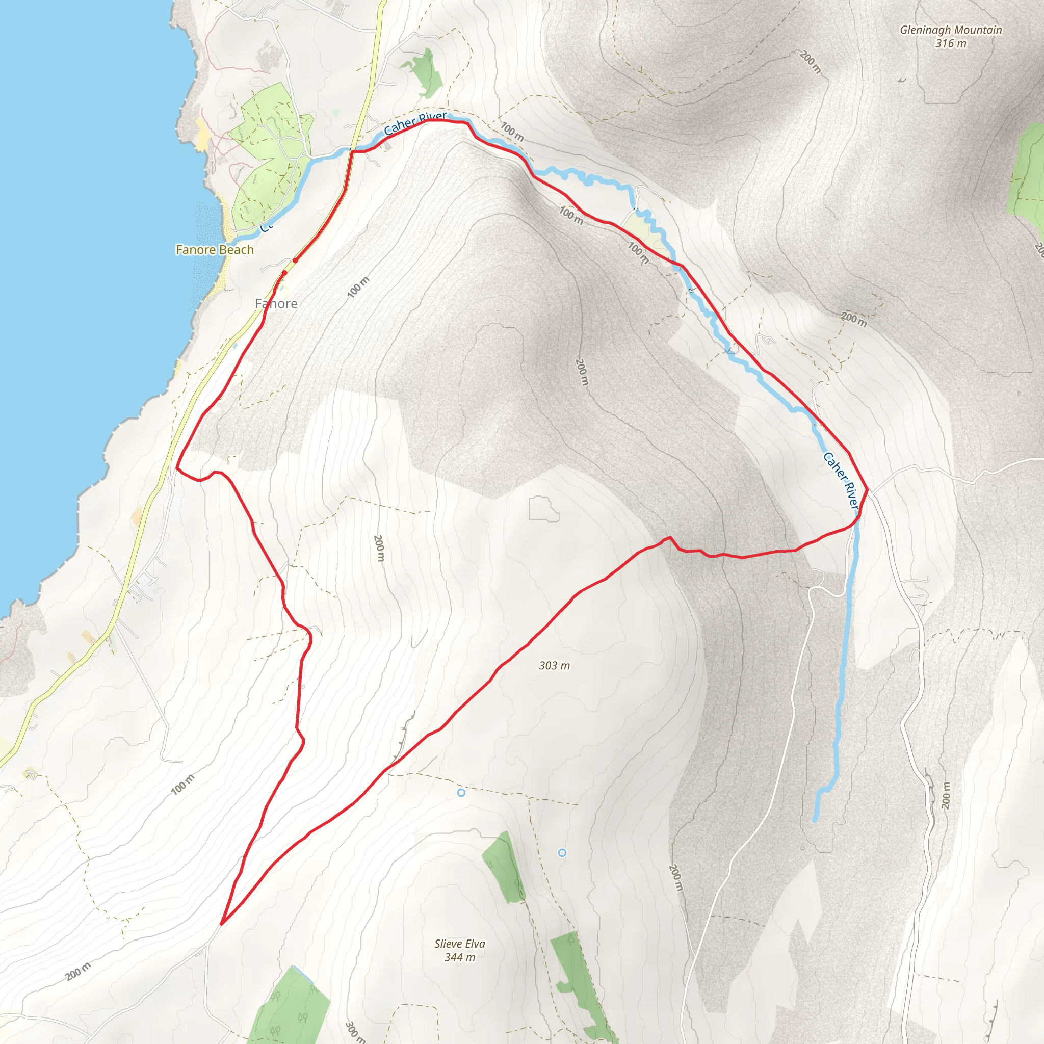 Caher Valley Loop mobile static map
