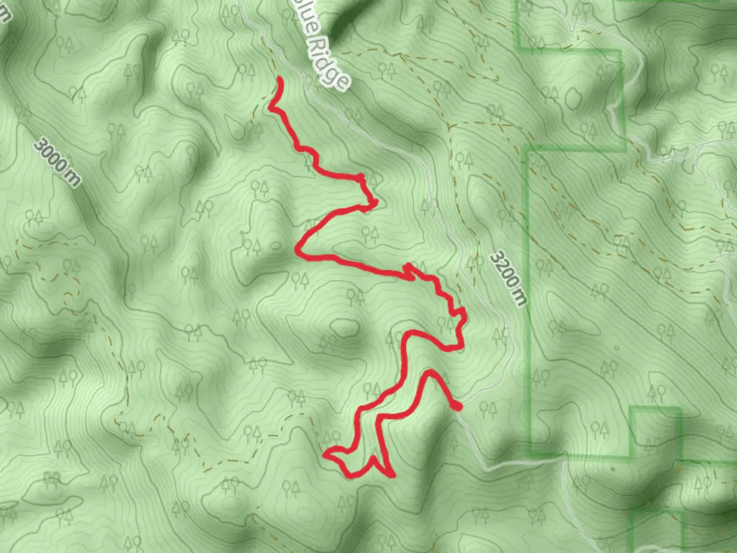 An image depicting the trail Tim’s Trail and its surrounding area.