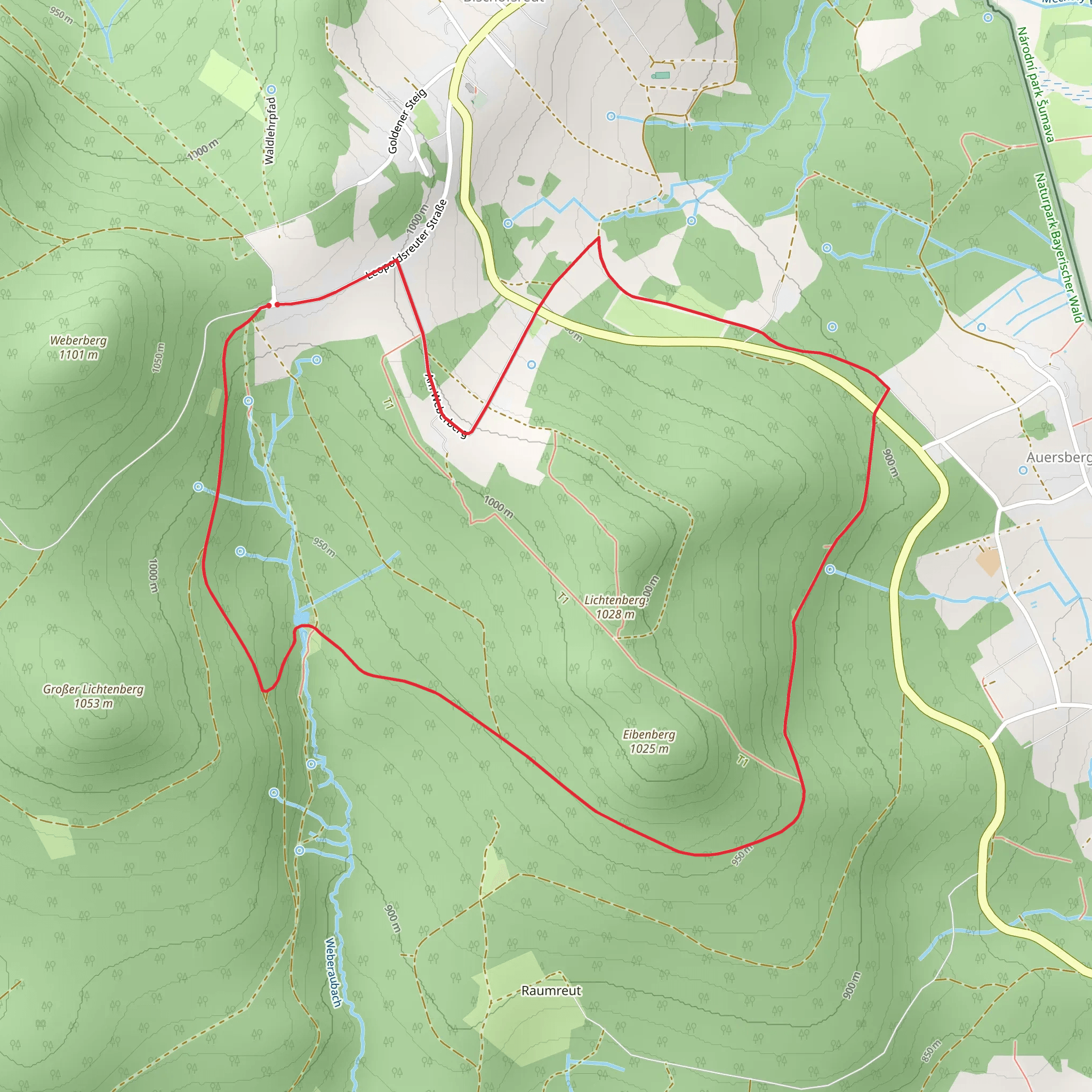 Weberbachklause Loop mobile static map