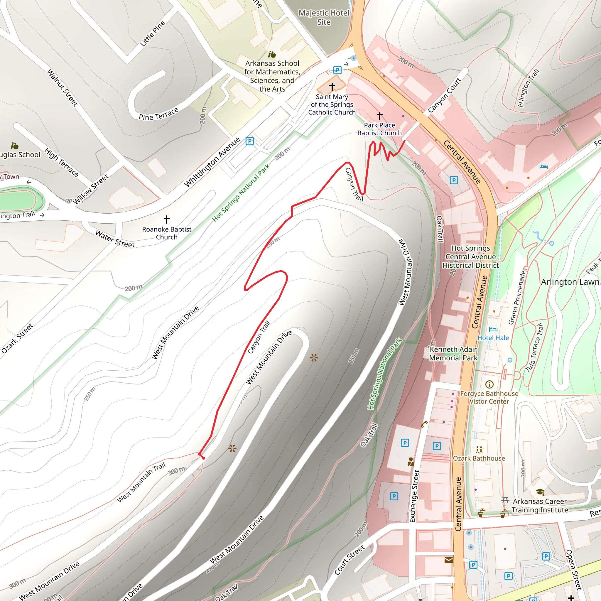 Canyon Trail mobile static map