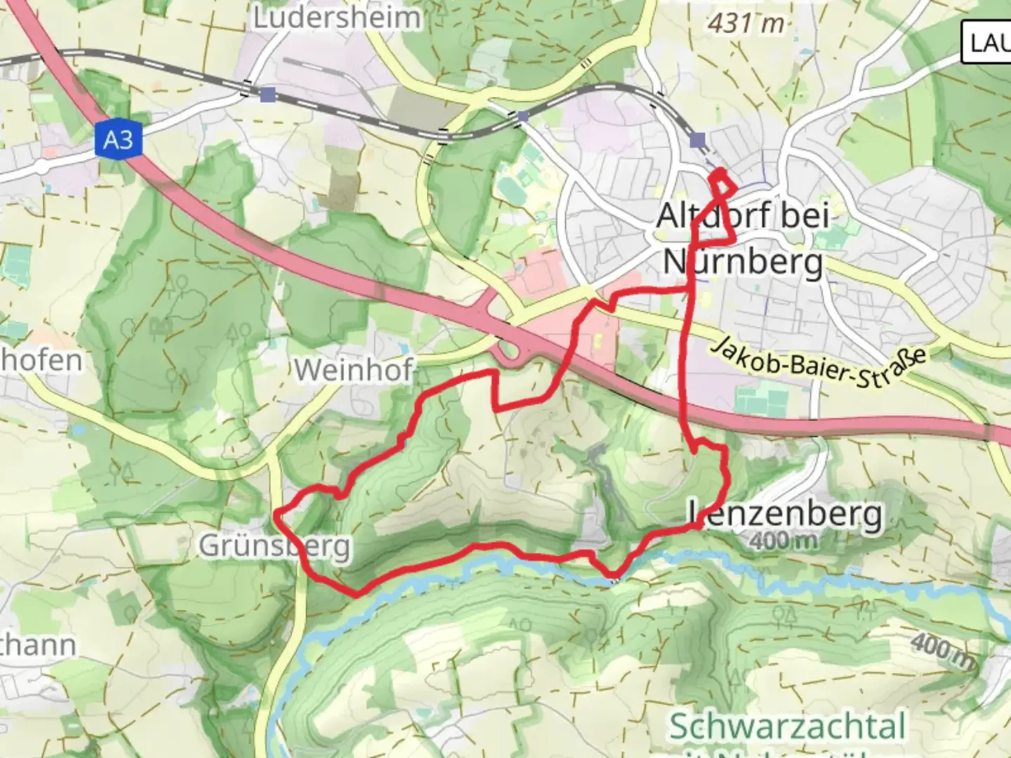 An image depicting the trail Teufelskirche Loop via Zeidlerweg and its surrounding area.
