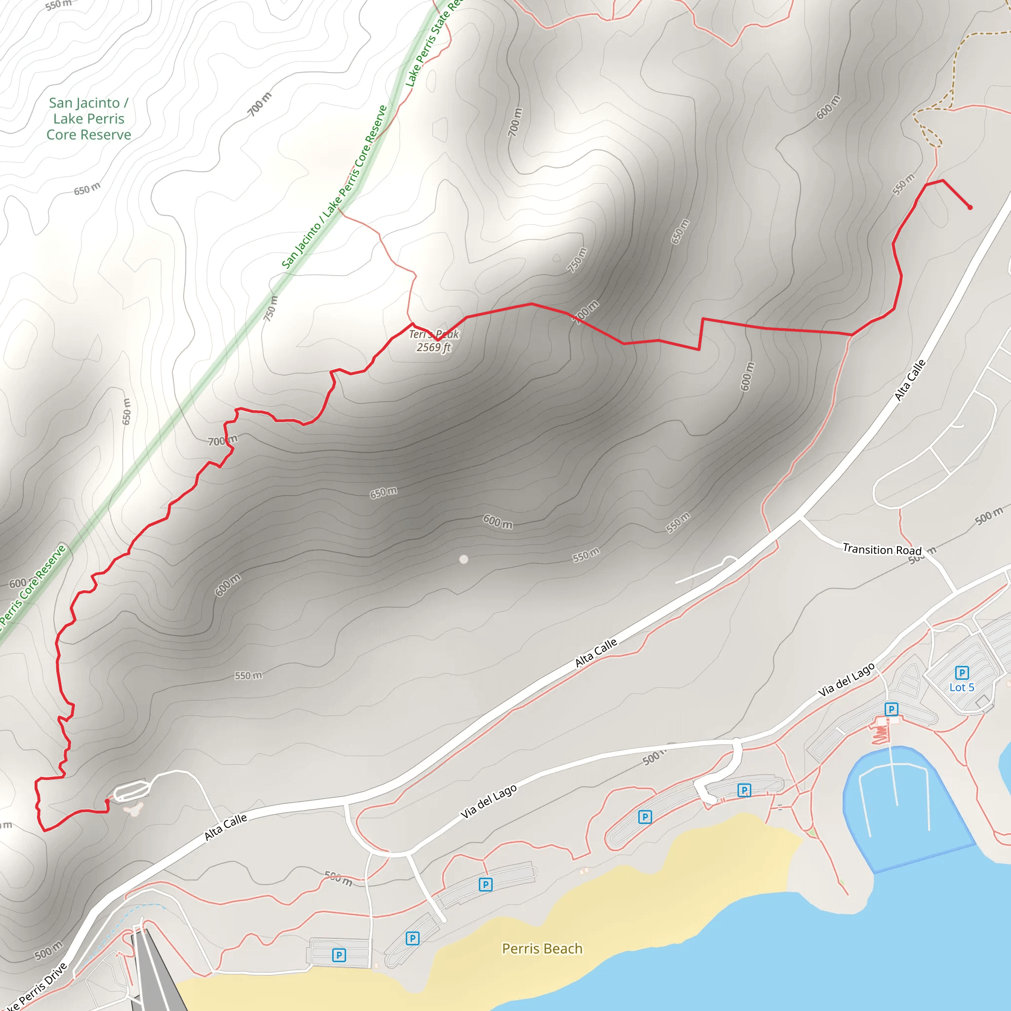 Teri's Peak mobile static map
