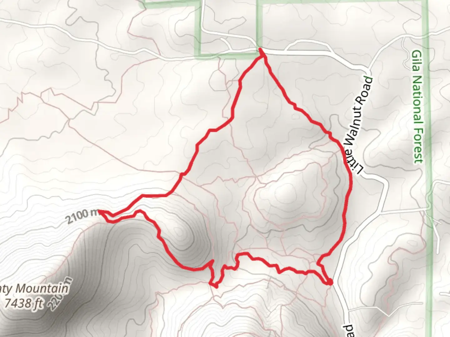 An image depicting the trail Wagon Wheel and Mountain Loop Trail and its surrounding area.
