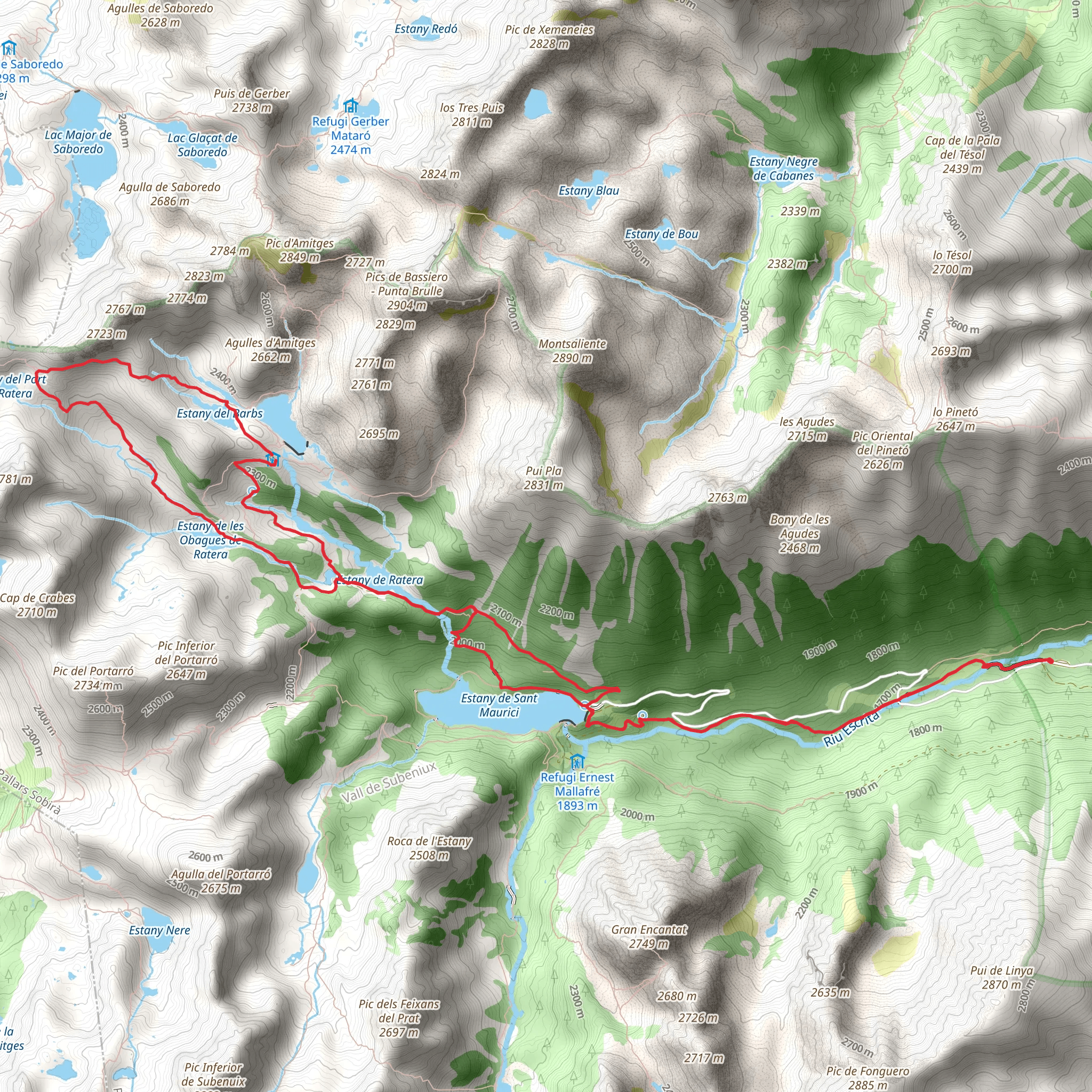 Mirador de Sant Maurici Loop from Espot mobile static map