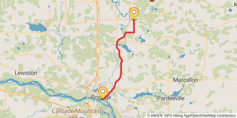 Ice Age National Scenic Trail stage 48 Map