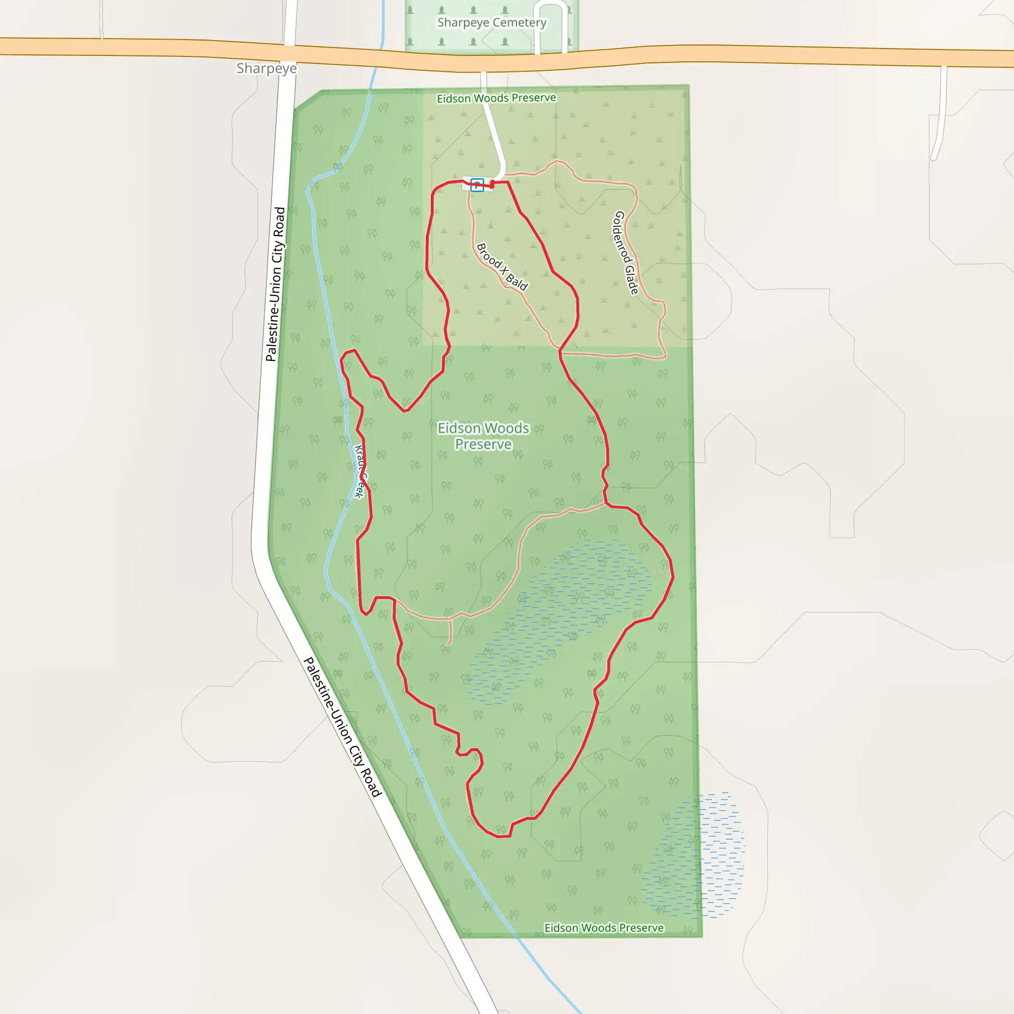 Kraut Creek Loop mobile static map