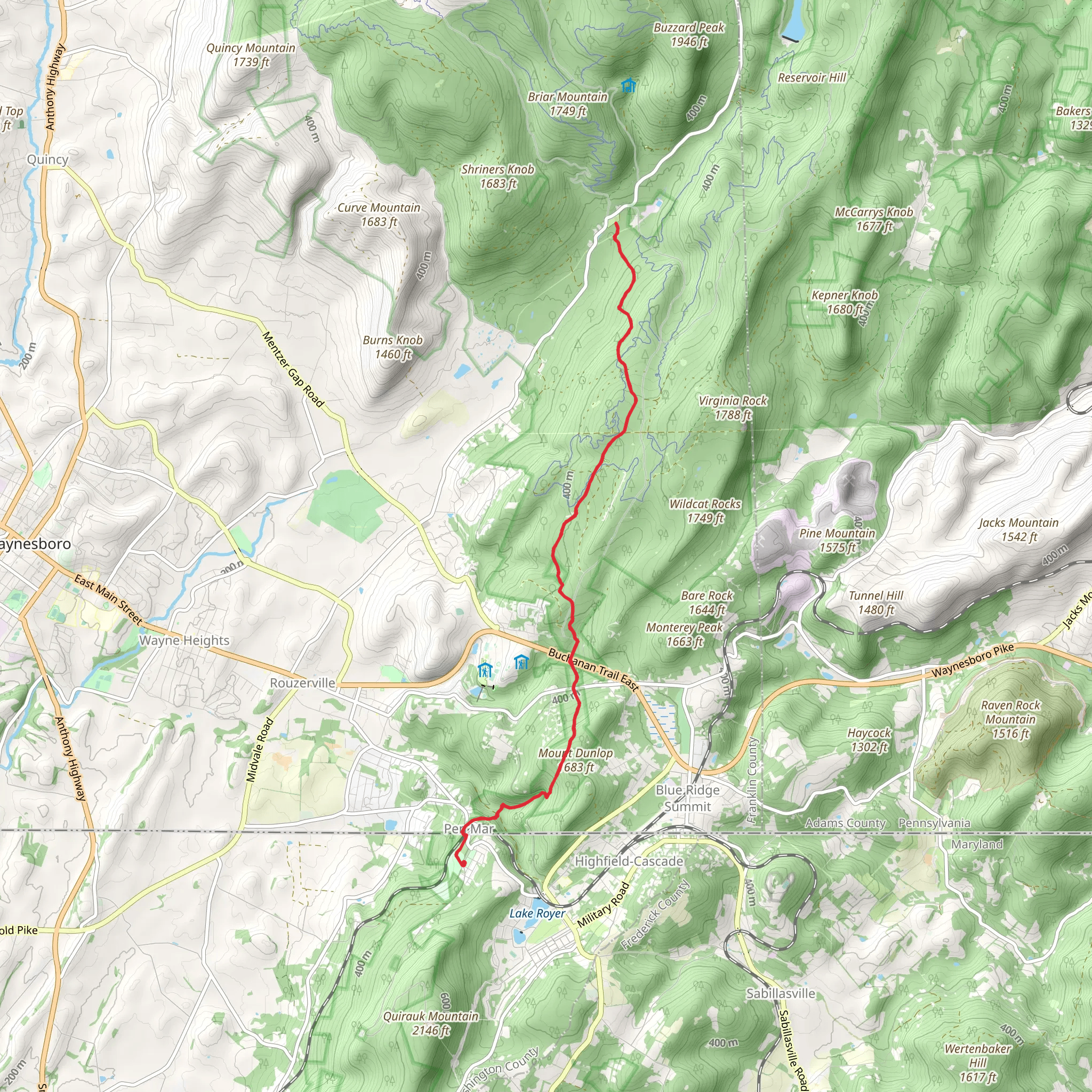 Mount Dunlop mobile static map