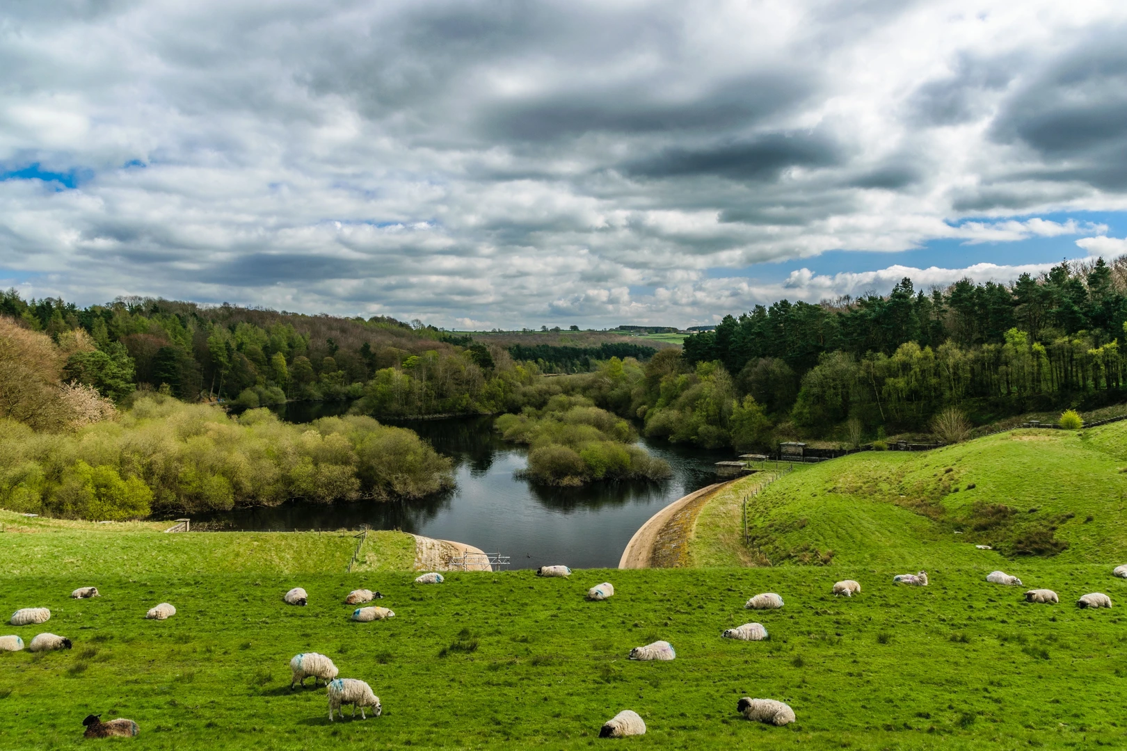An image depicting the trail Timble village and Swinsty Reservoir and its surrounding area.