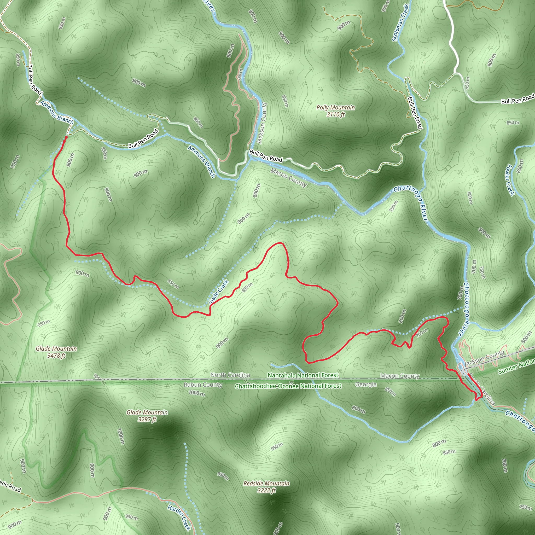 Ellicotts Rock Trail mobile static map