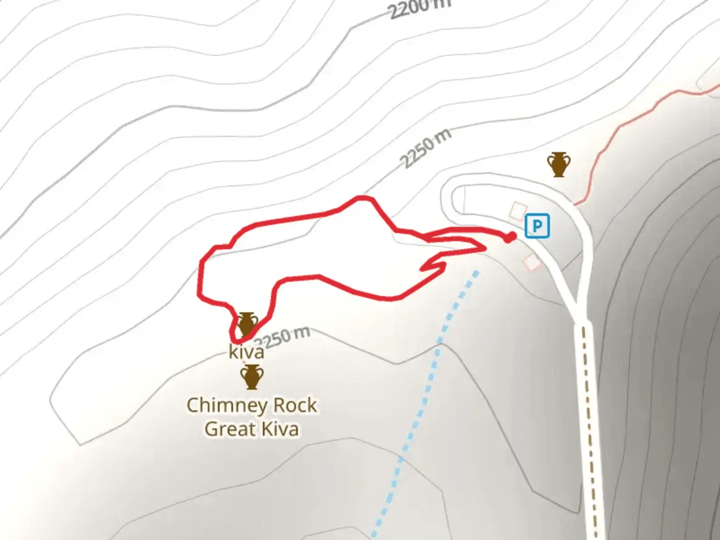 An image depicting the trail Great Kiva Loop Trail and its surrounding area.
