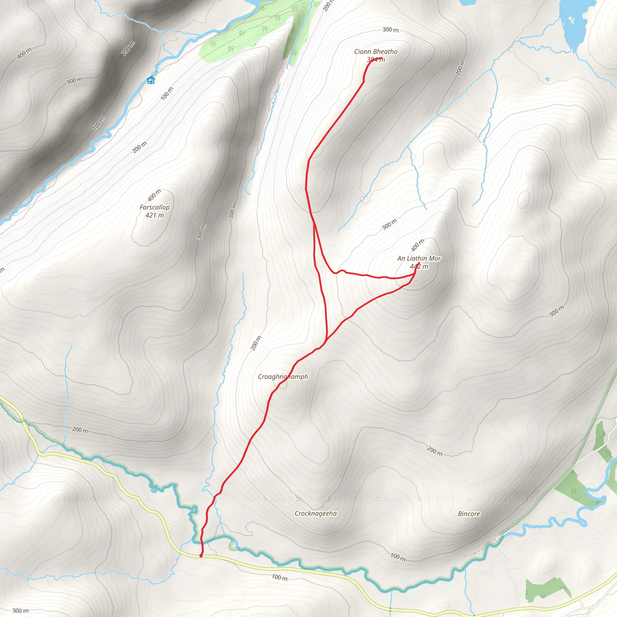 An Liathin Mor and Cionn Bheatha mobile static map