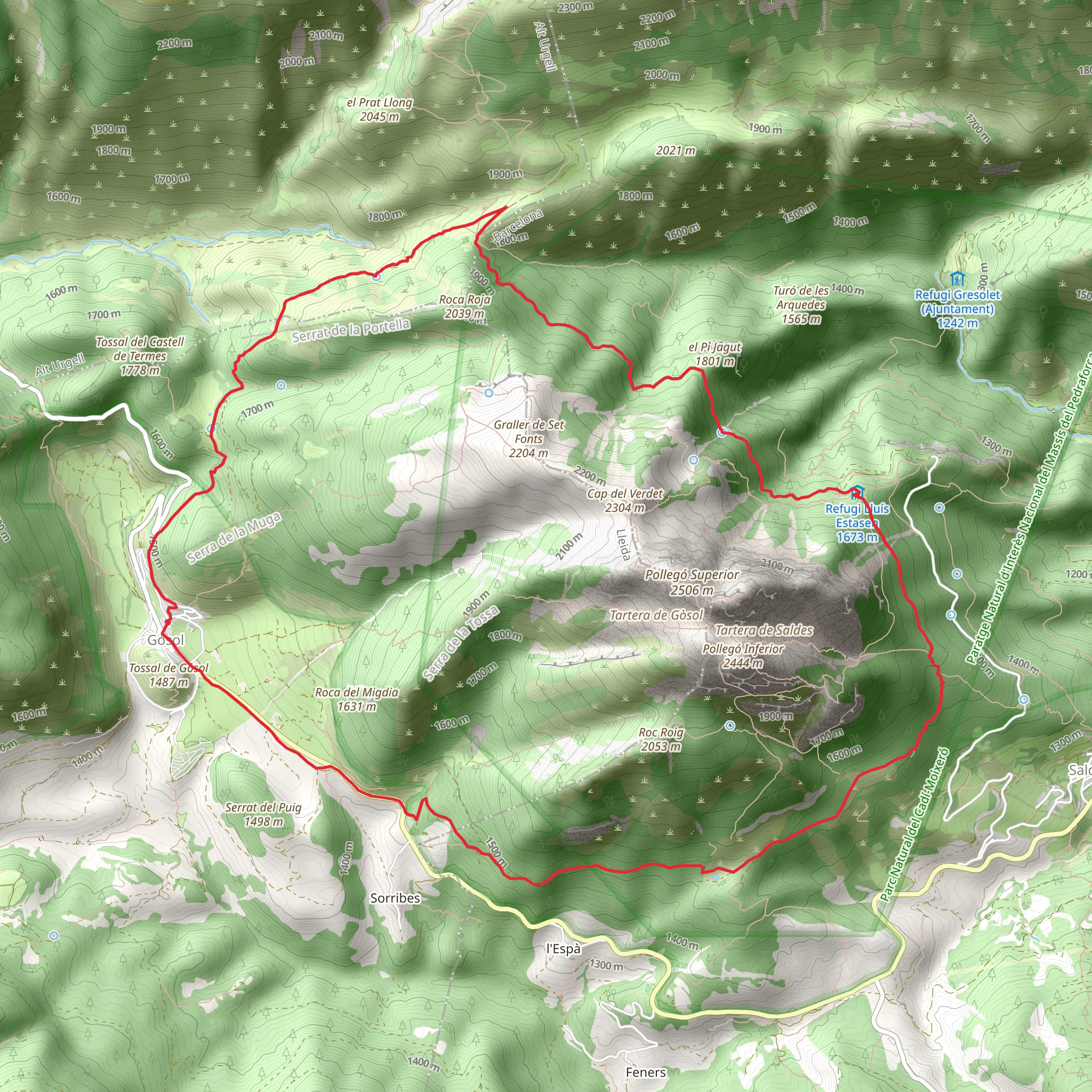 Pedraforca 360º Trail PR C 127 mobile static map