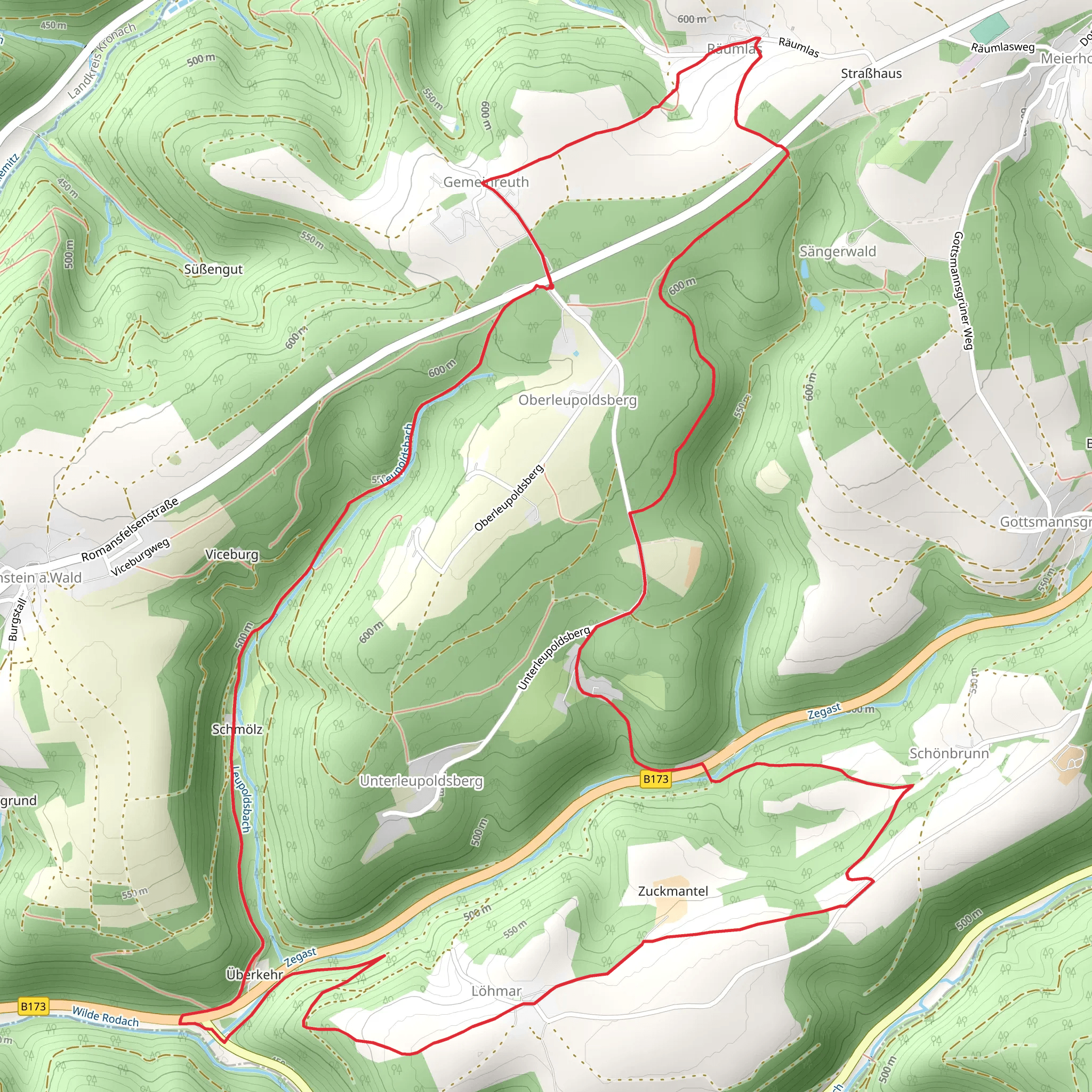 Oberland Weg mobile static map