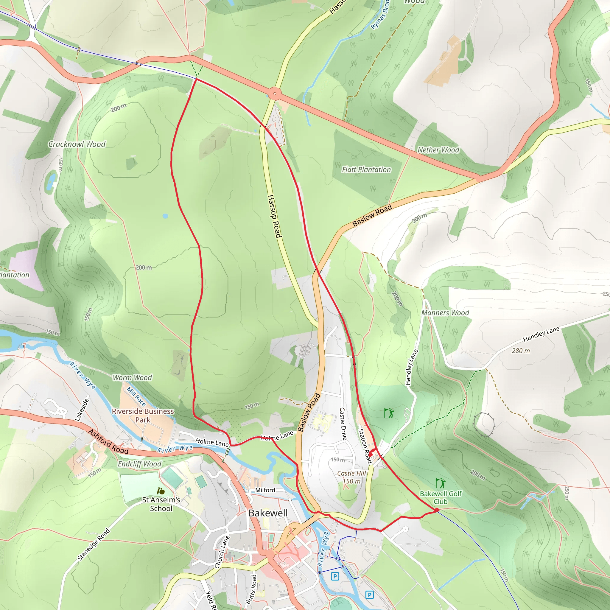 Bakewell Loop mobile static map