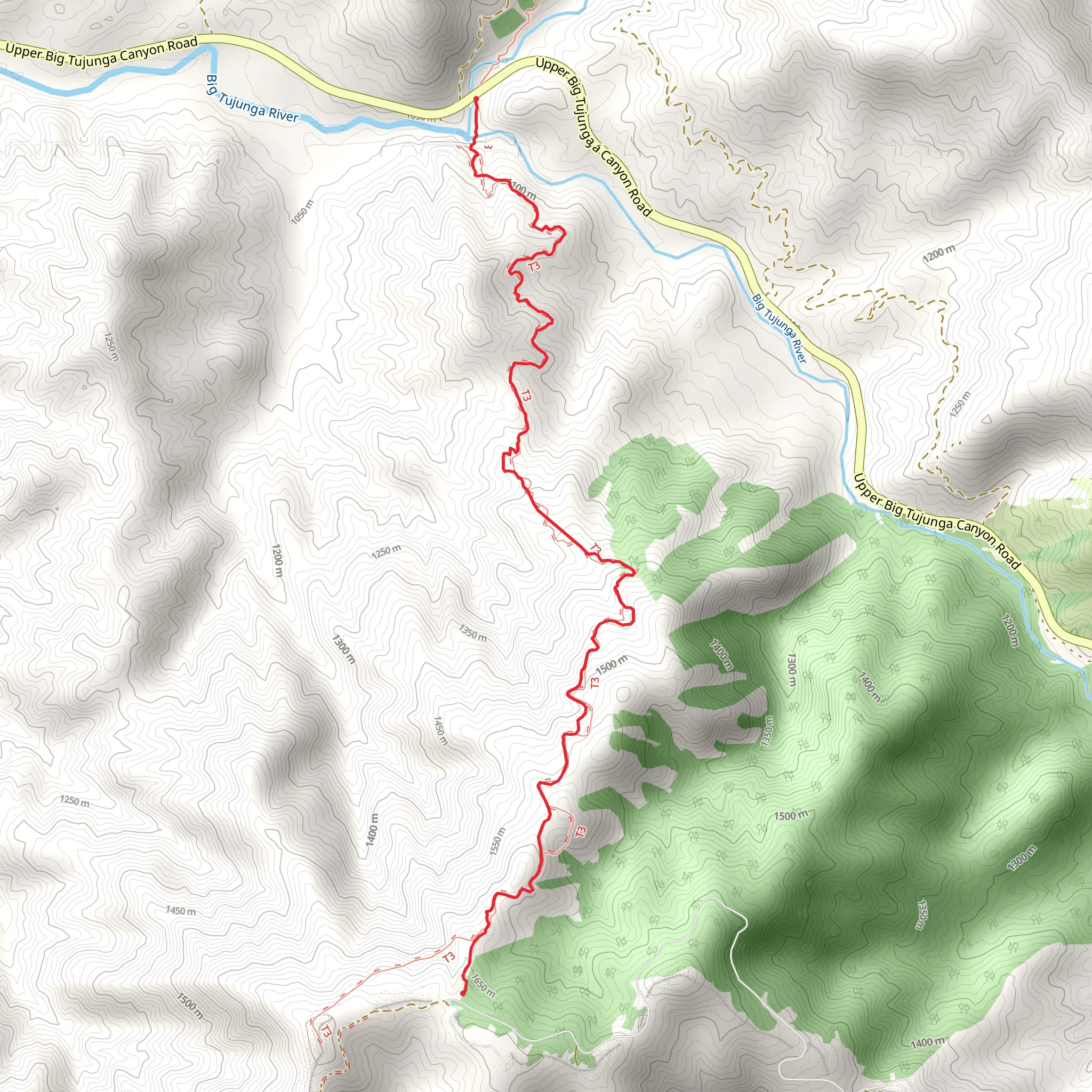 Barley Flat Trail mobile static map
