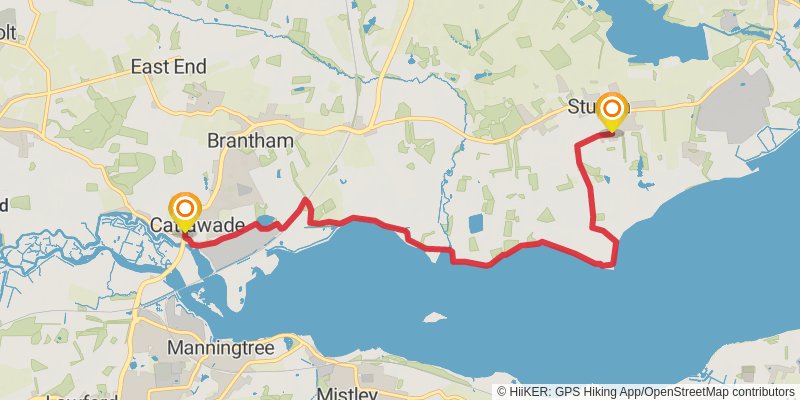 Stour and Orwell Walk stage 4 Map