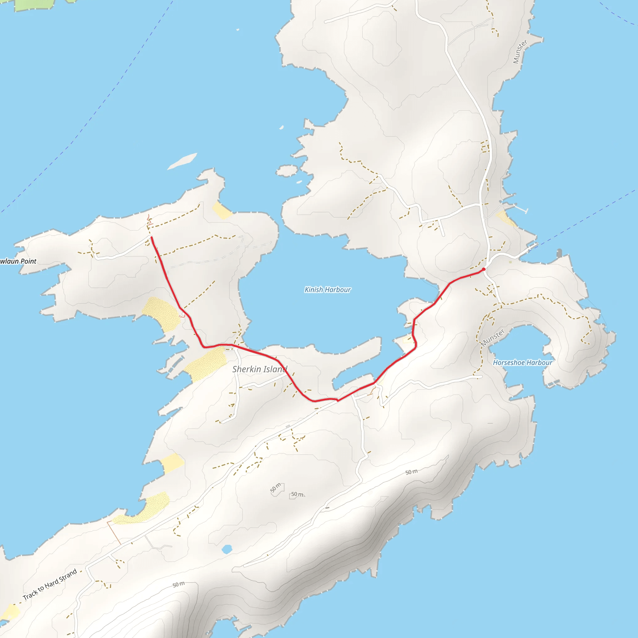 Sherkin Island 5 Blue Trail mobile static map