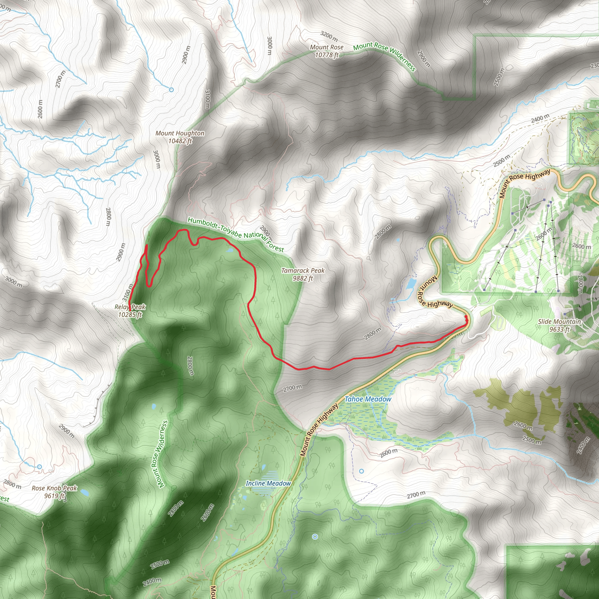 Relay Peak mobile static map