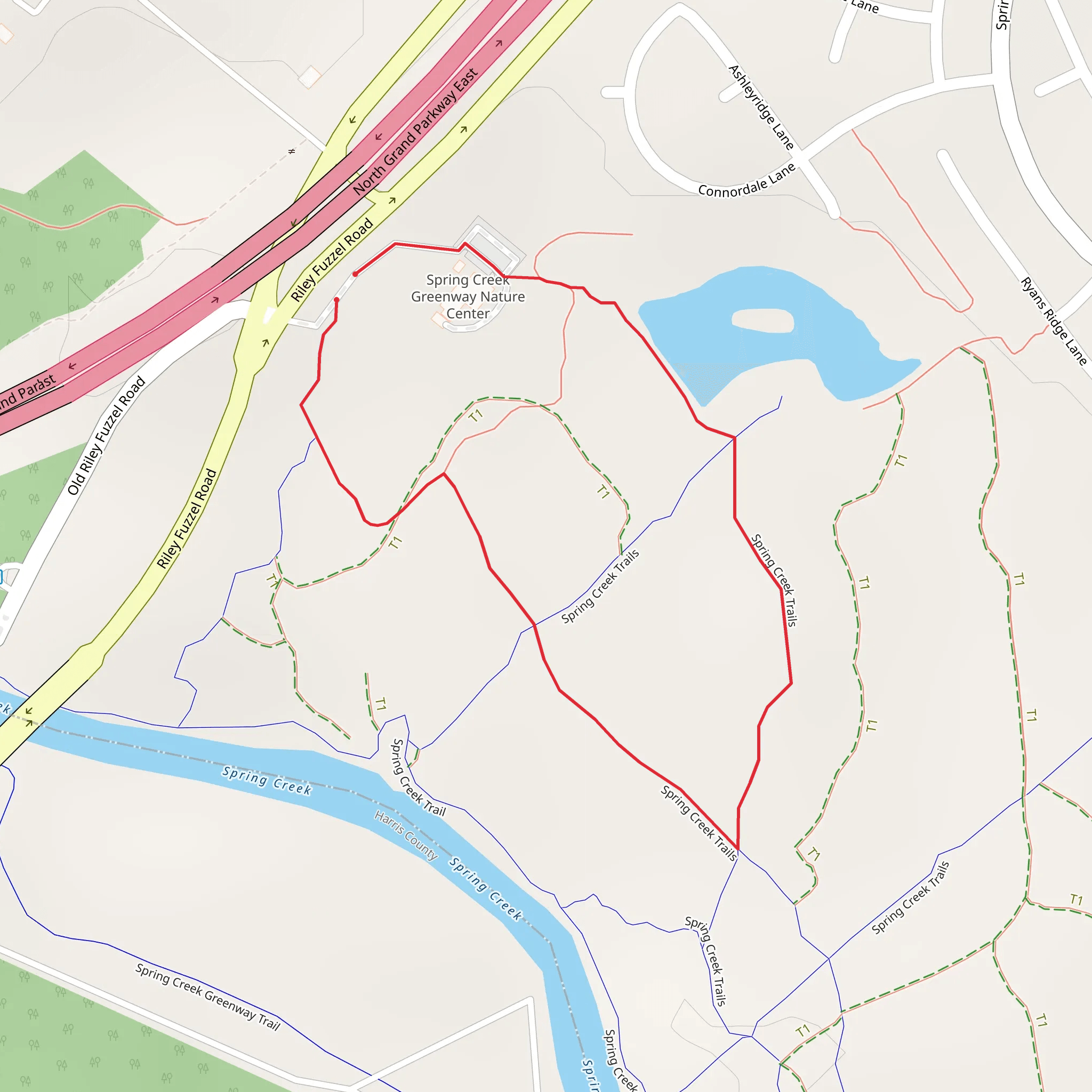 Spring Creek Loop Trail - Short mobile static map