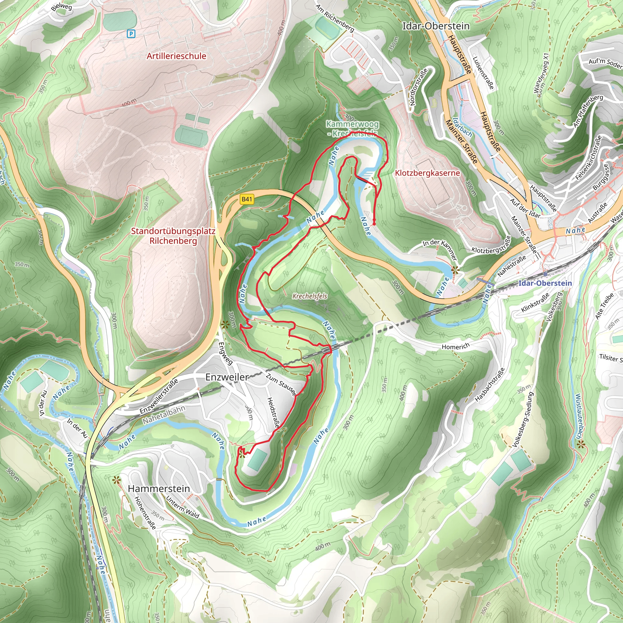 Nahe via Nahesteig mobile static map
