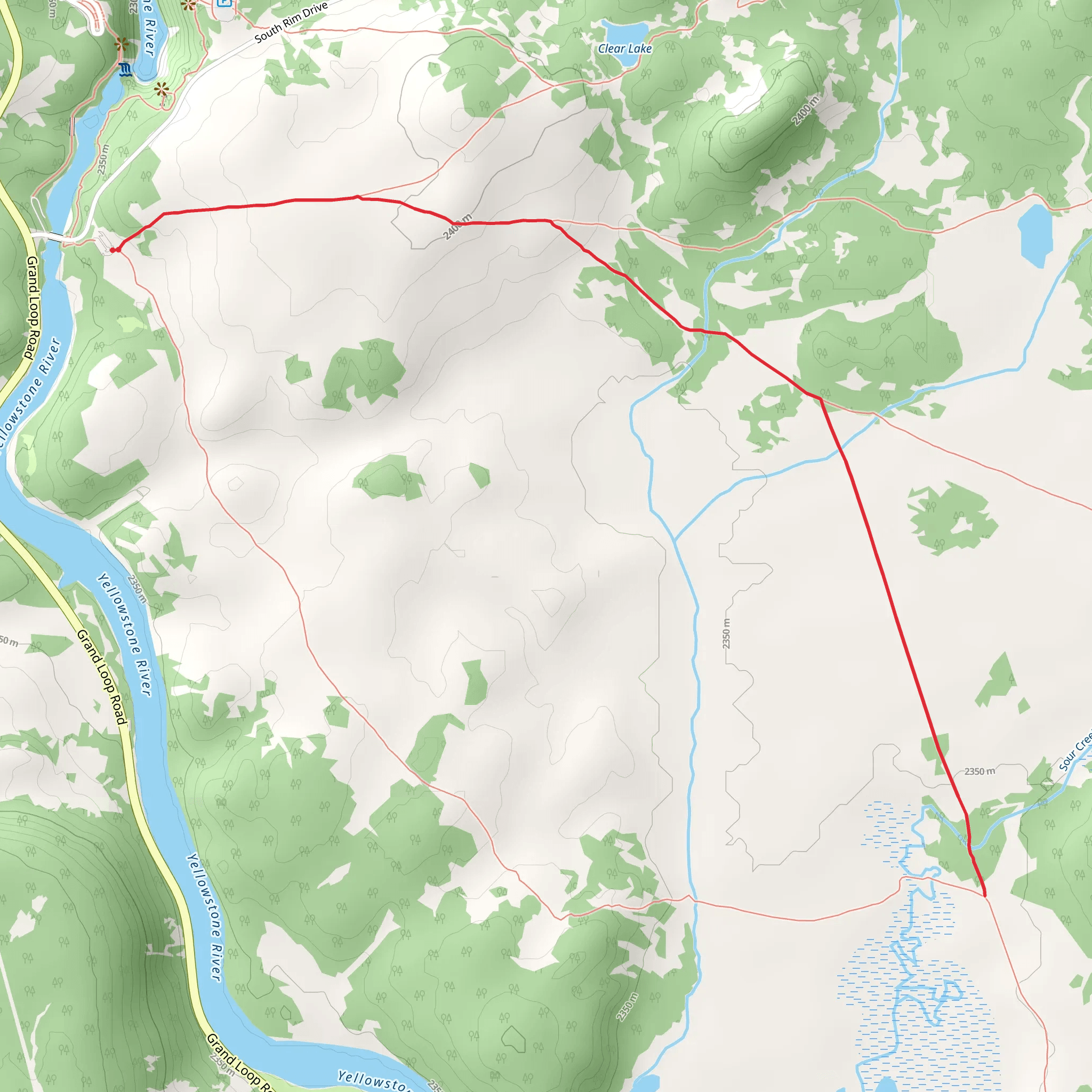 Sour Creek Trail mobile static map