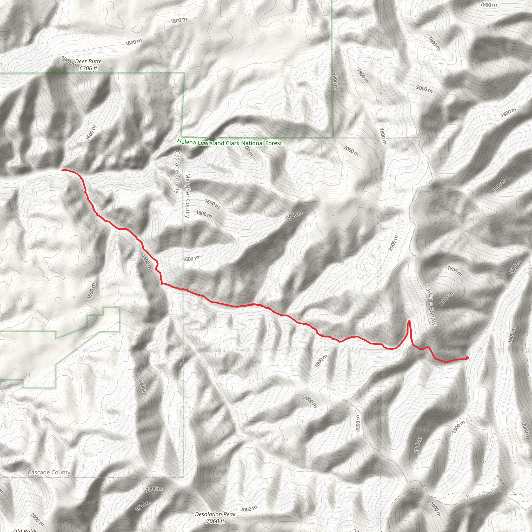North Fork Deep Creek Trail mobile static map