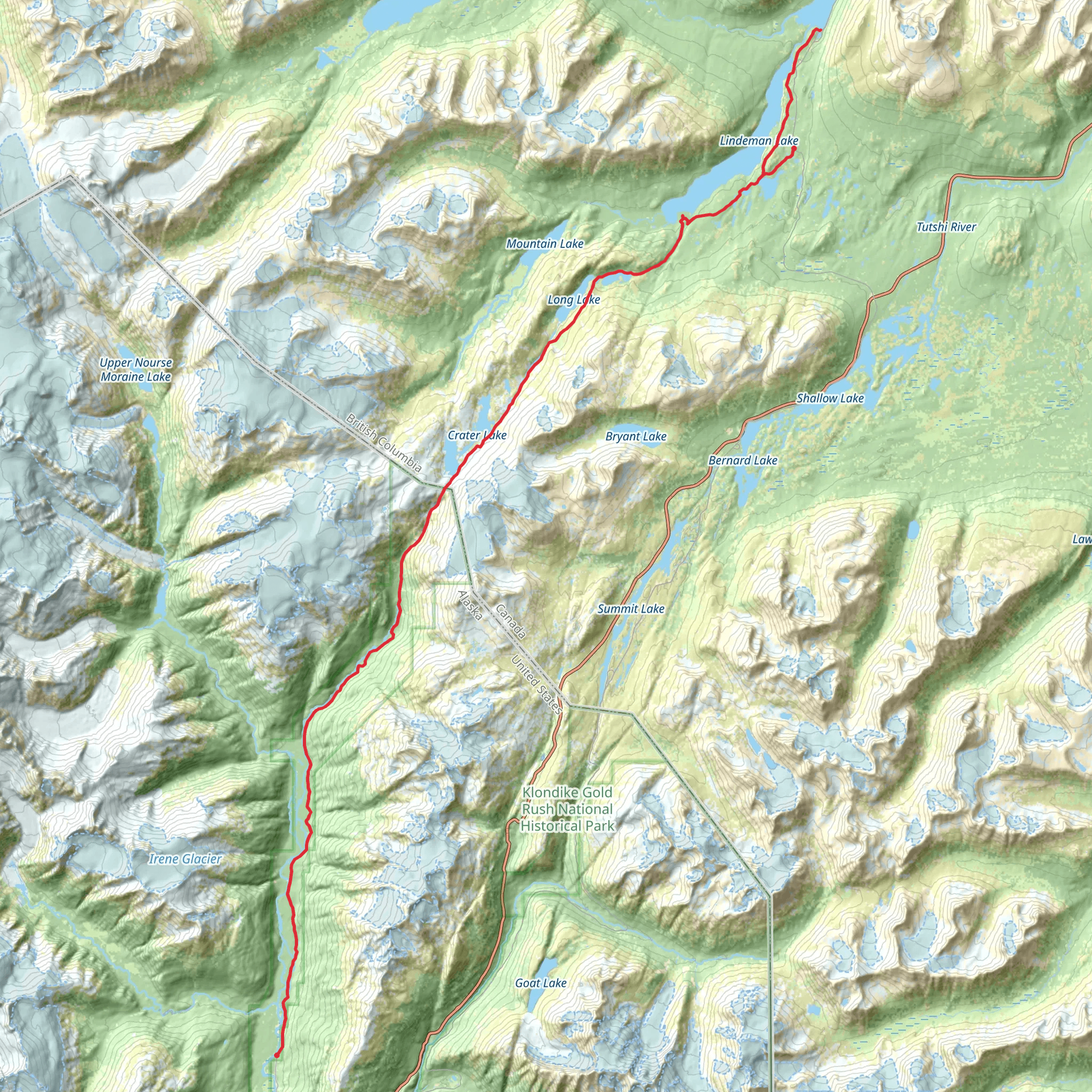 Chilkoot Trail mobile static map