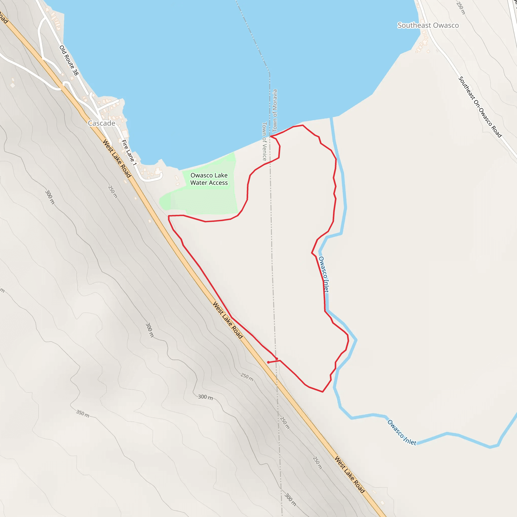 Owasco Inlet Loop mobile static map
