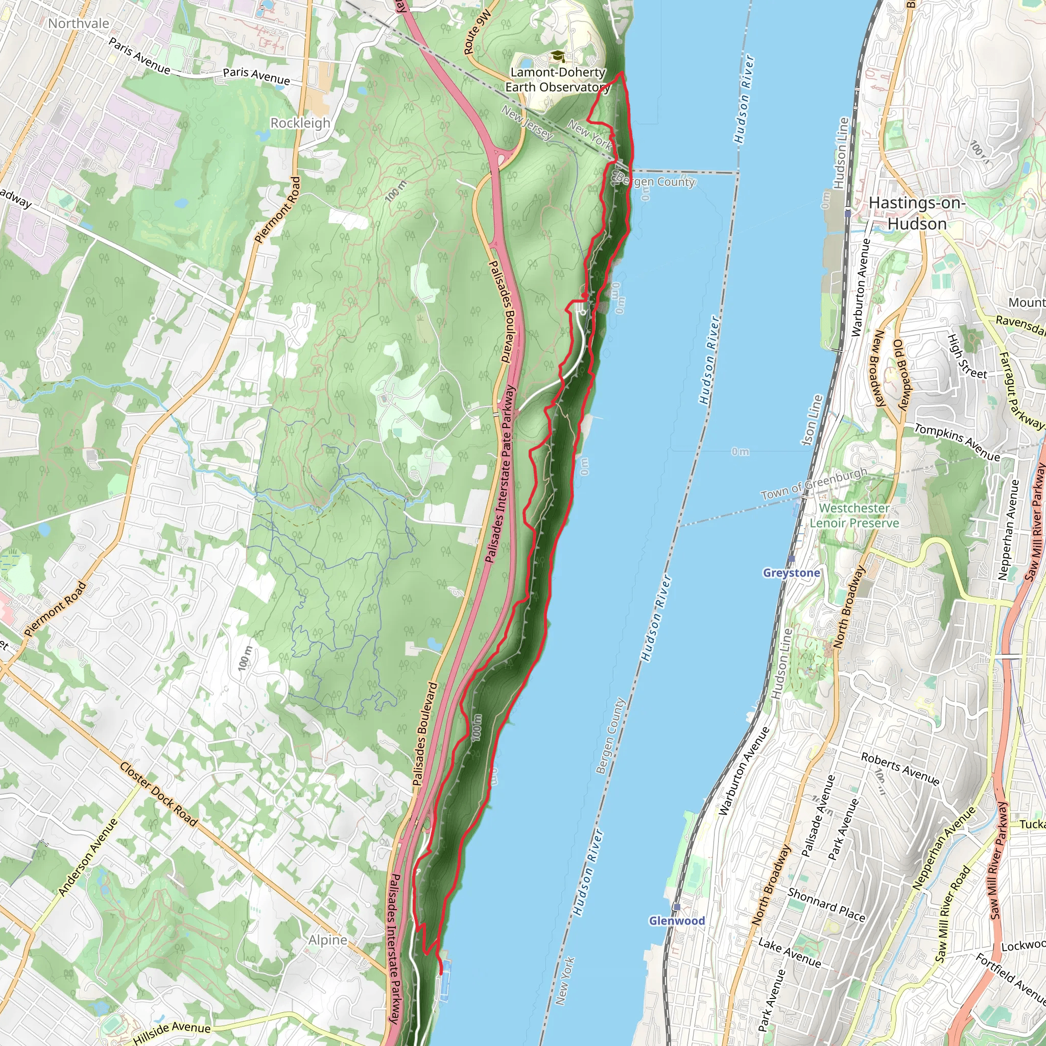 Long Path and Shore White Loop Trail mobile static map