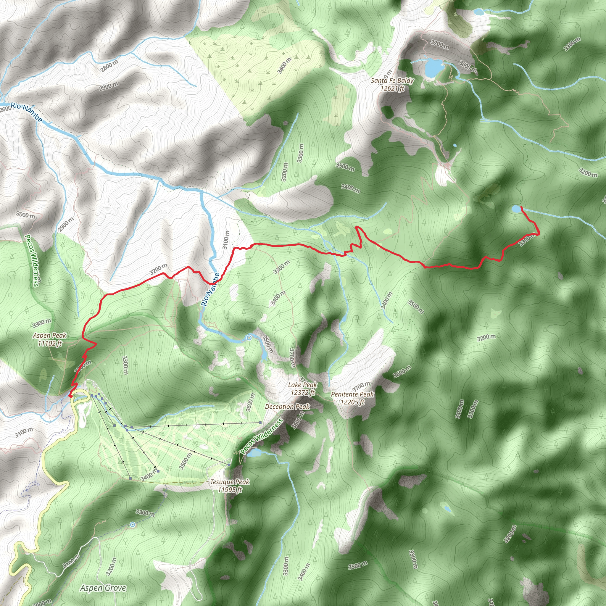 Spirit Lake via Winsor Trail mobile static map