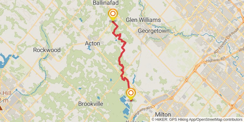 The Bruce Trail stage 12 Map