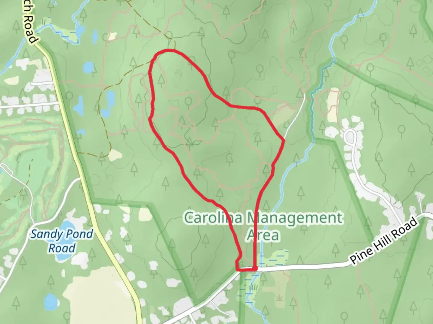 An image depicting the trail North-South Loop Trail and its surrounding area.