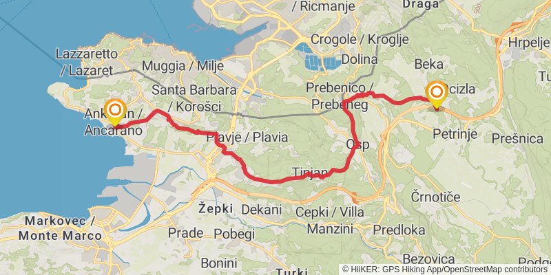 The Slovene Mountain Trail stage 35 Map