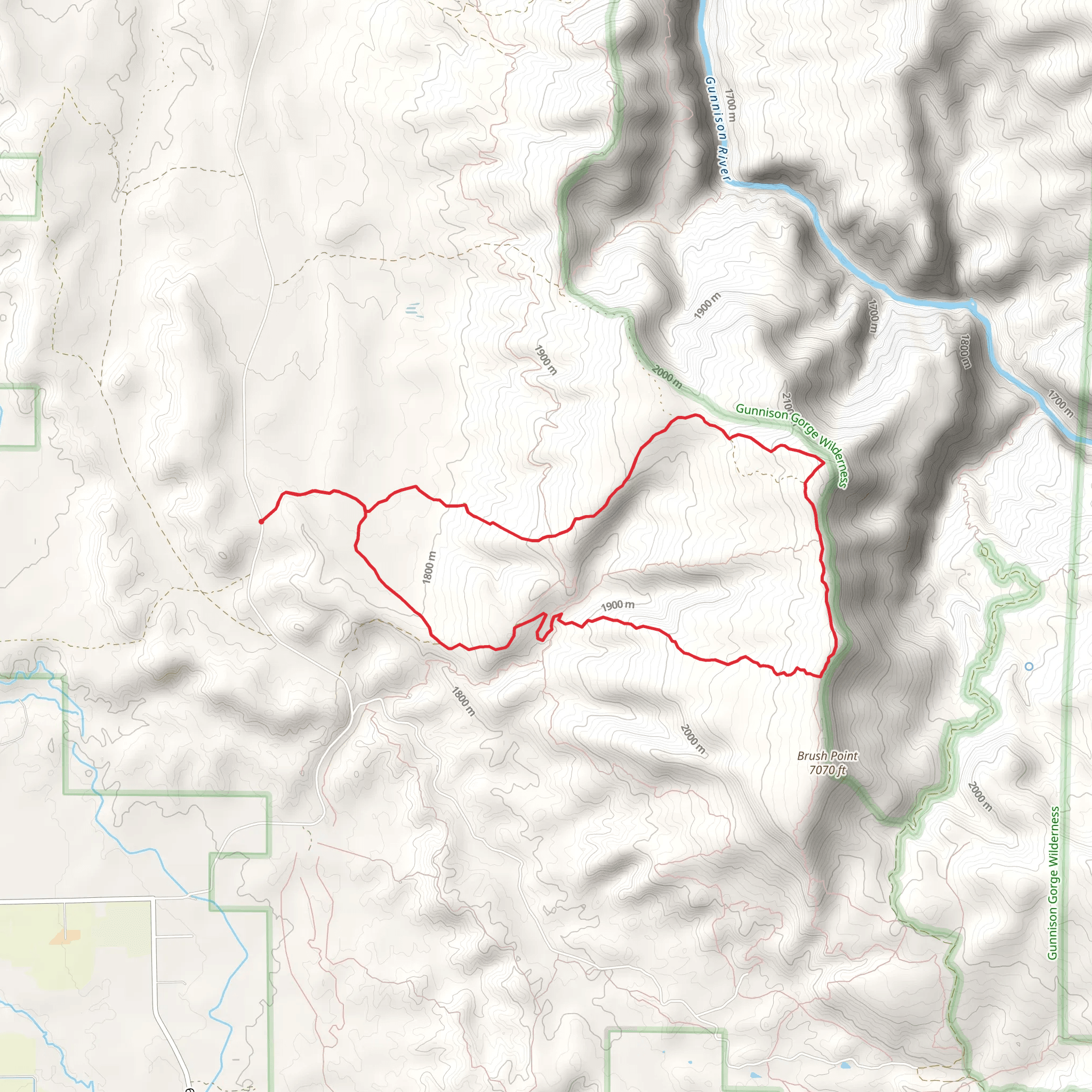 Wave Road and Red Rock - Nighthorse Loop Trail - Peach Valley Road mobile static map